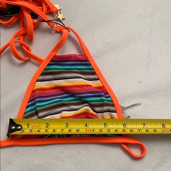 Wildfox Zooey multicolor rainbow triangle bikini top and matching string bikini - Picture 12 of 16